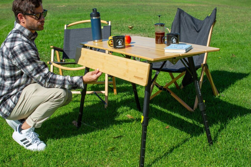 Zempire Kitpac Pro Bamboo Table